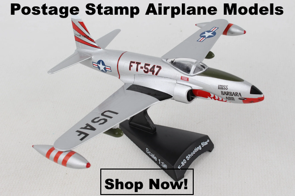 Postage Stamp Airplane Models