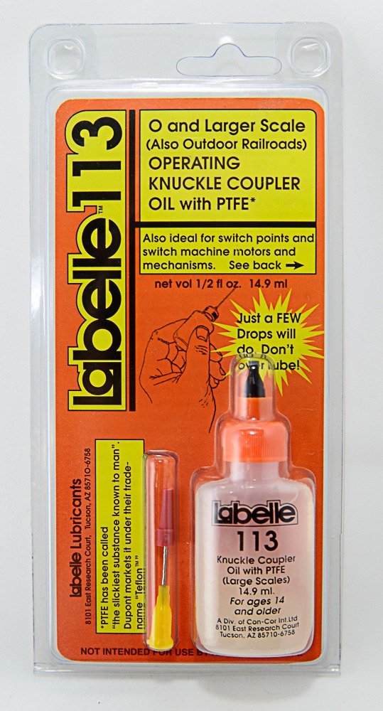 Labelle 113 Oil for O and Larger Scale Knuckle Coupler with PTFE.