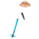 blue model rocket kit with parachute