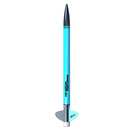 Turquoise and black arrow with a visible brand logo on a white background