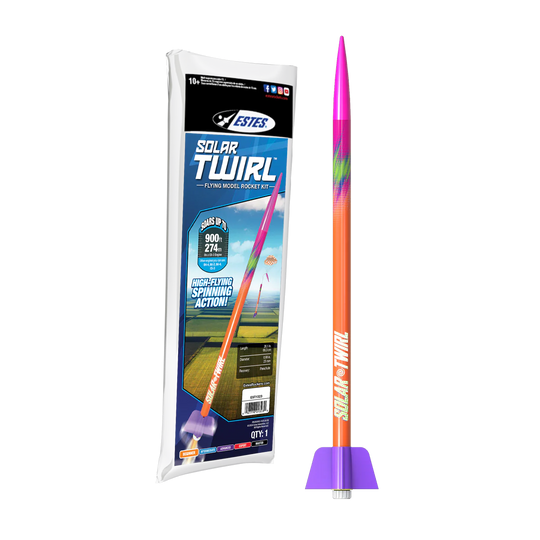 Estes Solar Twirl model rocket kit with packaging on a white background