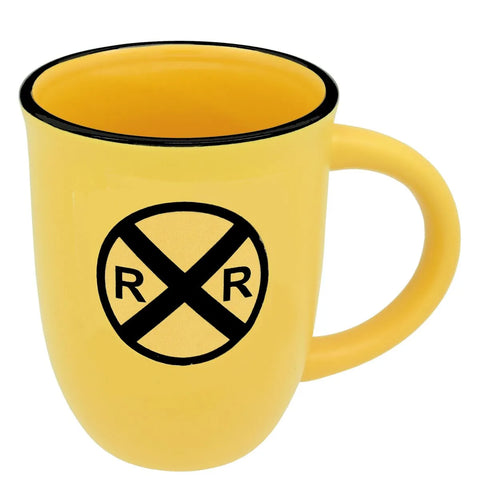 Railroad Crossing Sign Coffee Mug - large 16 oz. size!