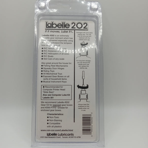 Labelle 202 HI-Performance Multi-Purpose Gear Oil For all R/C Models - contains PTFE - USA Made