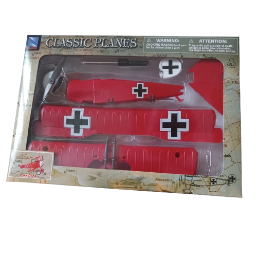 Fokker DR.1 Triplane- Plastic Model Kit-No glue required.