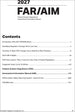A black-and-white scan of the Table of Contents page for the FAA/AIM 2027 Federal Aviation Regulations Aeronautical Information Manual.