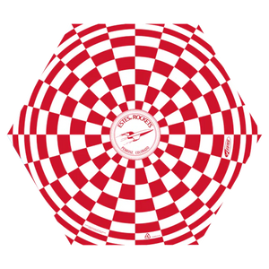 EST2271  Estes 24 inch Printed Parachute - Red and White - USA MADE