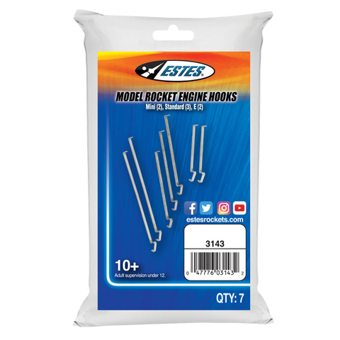 model rocket parts, front