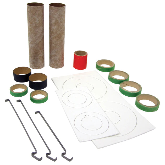 estes 3159 model rocket tubes and parts, front