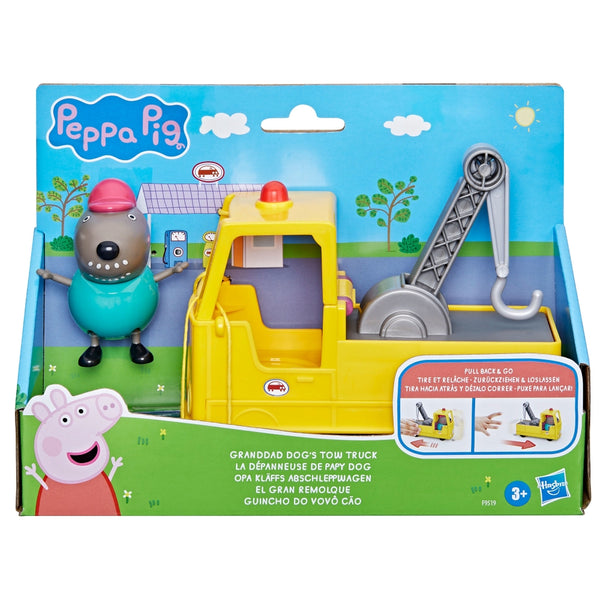 Peppa Pig Toys Granddad Dog's Tow Truck Set with Figure, Preschool Toys for Ages 3+