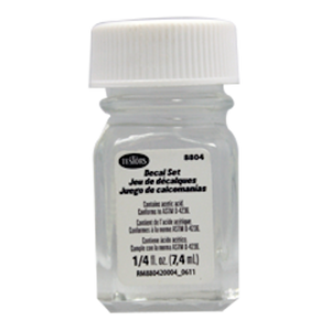 8804TT Testors Decal Setting Solution. 1/4 FL oz. bottle.