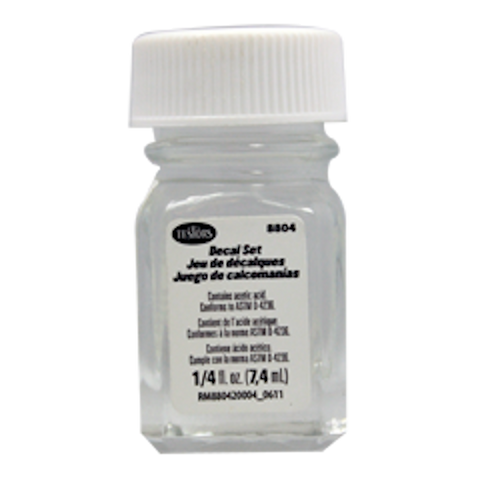 8804TT Testors Decal Setting Solution. 1/4 FL oz. bottle.