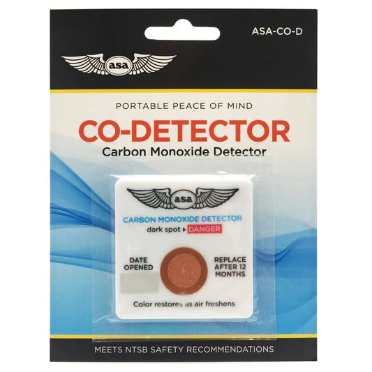 ASA CO-Detector packaging for carbon monoxide detection with ASA logo.