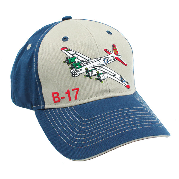 B-17 Flying Fortress Embroidered Hat! Adult Size. 100% Cotton.