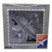 Boxed diecast metal historical airplane model with display stand and postage stamp collection label.