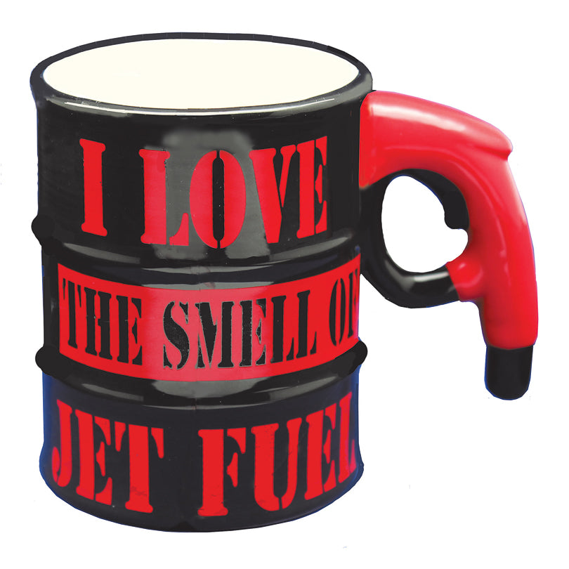 jet fuel coffee mug red and black