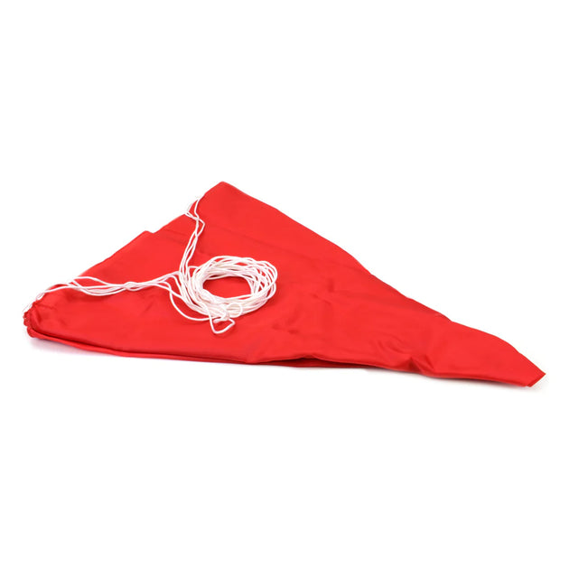 red model rocket parachute with strings