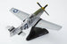 P-51 Model airplane on a stand with a white background