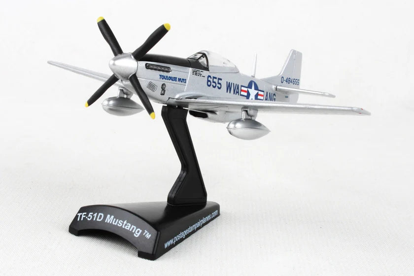 p-51d mustang airplane model from postage stamp