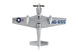 Model airplane with a propeller on a white background
