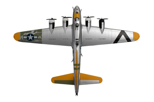 Model of a World War II bomber airplane on a white background
