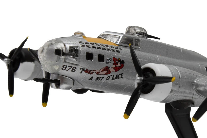B-17 Model airplane with propellers on a white background