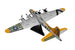 Model of a B-17 flying fortress with a white background