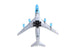 Model airplane on a white background