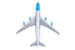 Model of an airplane on a white background