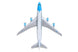 Model of an airplane on a white background