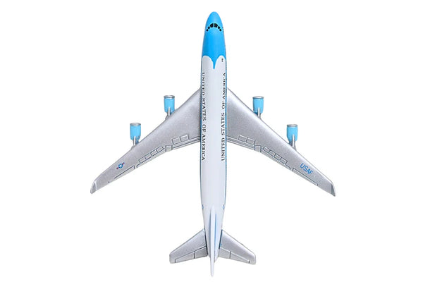 Model of an airplane on a white background