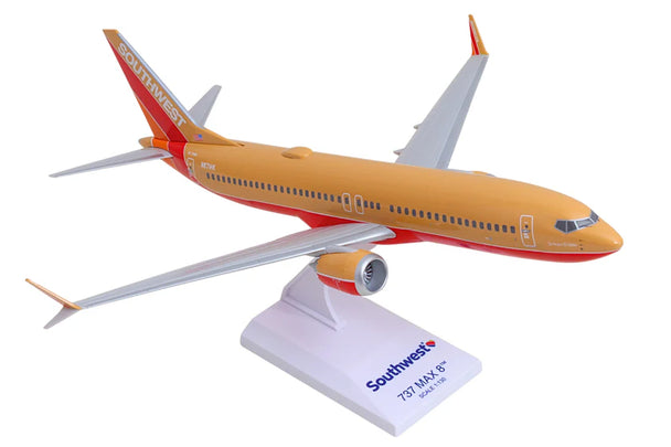 Model airplane of a Southwest Airlines aircraft on a white background