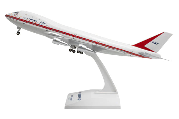 skymarks boeing 747 airplane model with display stand