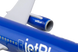 Close-up of a jetBlue airplane with a focus on the logo.
