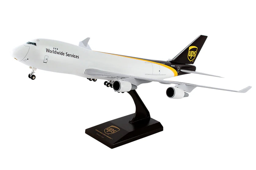 Model of a UPS airplane on a white background