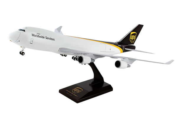 Model of a UPS airplane on a white background