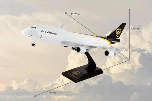 SKR484 Skymarks UPS 747-400F 1/200 Scale Airplane Model With Landing Gear-NEW LIVERY!.