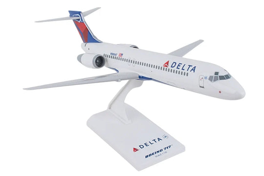 Model airplane of a Delta Airlines aircraft on a white background