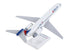 Model airplane with Delta logo on a white background