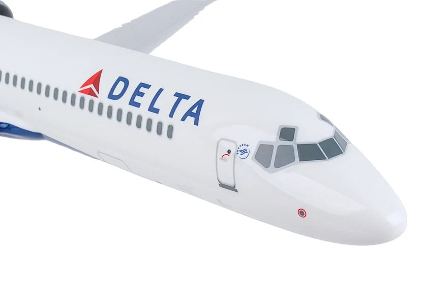 Delta airplane model on a white background