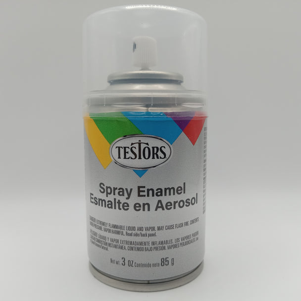 A 3oz spray can of Testors High Gloss Clear Coat spray enamel.