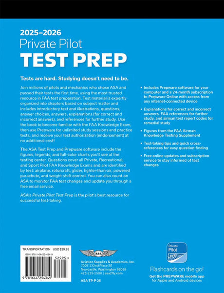 ASA 2025-2026 Private Pilot Test Prep