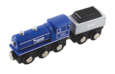 WT-WT2PKB Blue Steam Locomotive with Coal Tender