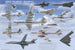 A poster featuring various United States Air Force strategic bombers, including the B-2 Stealth Bomber, B-29 Superfortress, and others, displayed in a collage format against a blue sky background.