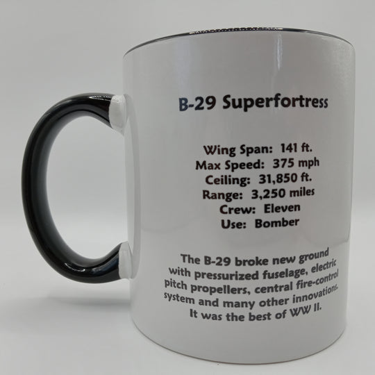 b-29 bomber of ww2 coffee mug for pilots