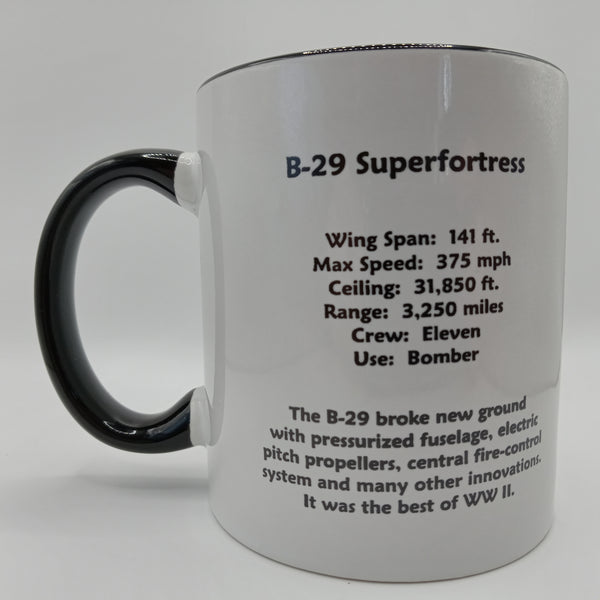 b-29 bomber of ww2 coffee mug for pilots