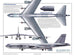 Educational poster featuring a 3-view drawing of the B-52 Stratofortress airplane.