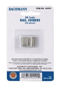 BAC44499 Bachmann HO Scale Rail Joiners (36 Count Pack)