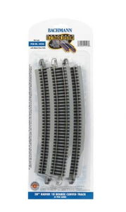 BAC44506 Bachmann HO 28" Radius Curved Nickle Silver Track (5/Cd)