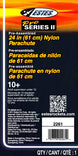 Estes Pro Series II parachute packaging with branding and product details.