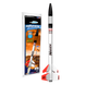 Estes Mayhem model rocket and packaging on a white background